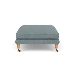Foot Stool - Teal marl - Rustic weave - Taylor - The Cotswold Company - thumbnail 3