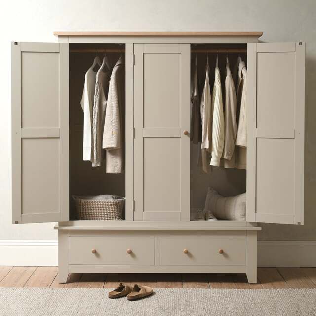 Triple Wardrobe - Chester Limestone - The Cotswold Company - image 1