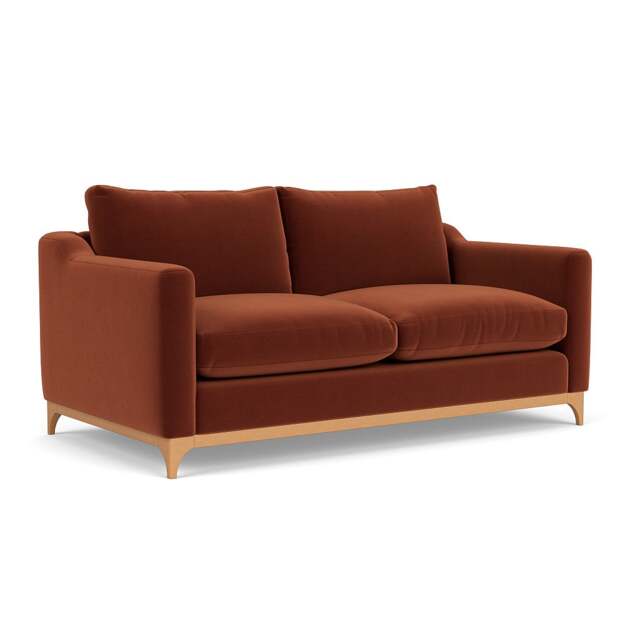 4 Seater Sofa - Brick - Matt Velvet - Watson - The Cotswold Company - image 1