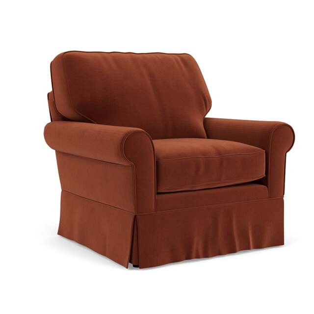 Armchair - Brick - Matt Velvet - Dawson - The Cotswold Company - image 1