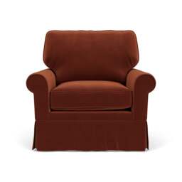 Armchair - Brick - Matt Velvet - Dawson - The Cotswold Company - thumbnail 2