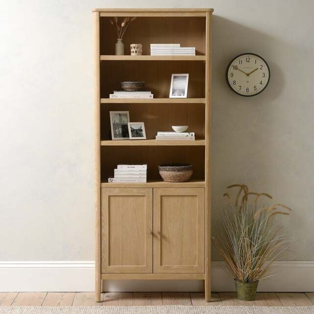 Berkeley Nordic Oak Alcove Bookcase - The Cotswold Company - image 1