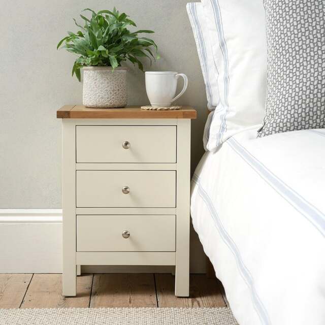 3 Drawer Bedside Table - Simply Cotswold Classic Cream - The Cotswold Company - image 1