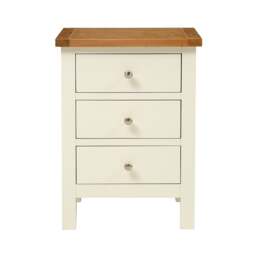 3 Drawer Bedside Table - Simply Cotswold Classic Cream - The Cotswold Company - thumbnail 2