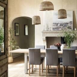 8-12 Seater Extending Dining Table - Chester Dove Grey - The Cotswold Company