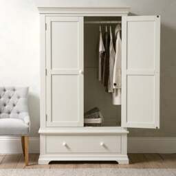 Chantilly Warm White Double Wardrobe - The Cotswold Company - thumbnail 4