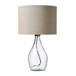 Aubrey Glass Small Lamp Clear - Home Accessories - The Cotswold Company - thumbnail 4