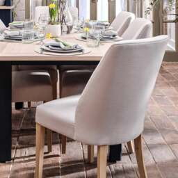 4-6 Seater Extending Dining Table and 4 Tulip Dining Chairs Set - Chester Charcoal - The Cotswold Company - thumbnail 2