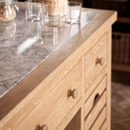 Inglesham Whitewash Oak Kitchen Island - The Cotswold Company - thumbnail 2