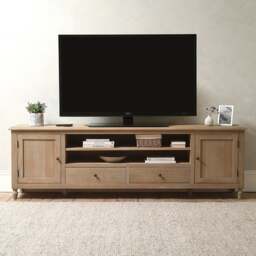 Camille Limewash Oak Xxl Tv Stand up to 90 - The Cotswold Company