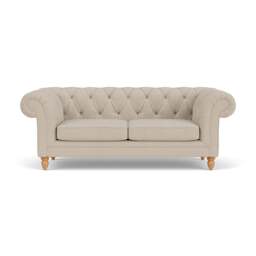 Large 2 Seater Sofa - Natural - Rustic Weave - Harris Chesterfield - The Cotswold Company - thumbnail 2