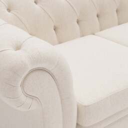 Large 2 Seater Sofa - Natural - Rustic Weave - Harris Chesterfield - The Cotswold Company - thumbnail 5