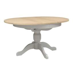 4-6 Seater Round Extending Dining Table - Chester Dove Grey - The Cotswold Company - thumbnail 4