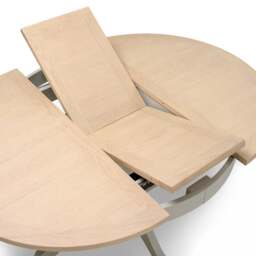 4-6 Seater Round Extending Dining Table - Chester Dove Grey - The Cotswold Company - thumbnail 6