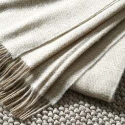 Stow British Wool Natural Throw - Home Accessories - The Cotswold Company