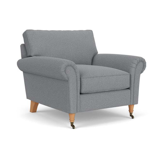 Armchair - Blue Marl - House Weave - Osbourne - The Cotswold Company - image 1