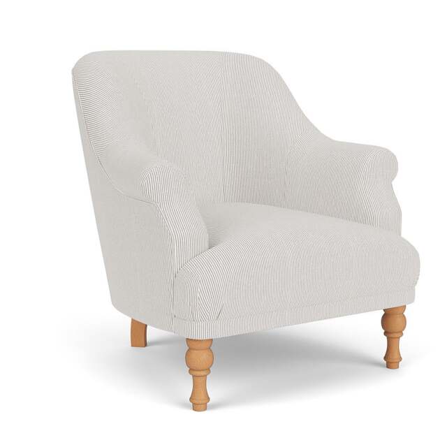 Armchair - Grey - Broadway Stripe - Everett - The Cotswold Company - image 1