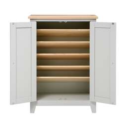 Large Shoe Cupboard - Chester Dove Grey - The Cotswold Company - thumbnail 7
