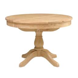 Inglesham Whitewash Oak 4-6 Seater Round Extending Dining Table - The Cotswold Company - thumbnail 2