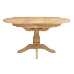 Inglesham Whitewash Oak 4-6 Seater Round Extending Dining Table - The Cotswold Company - thumbnail 3