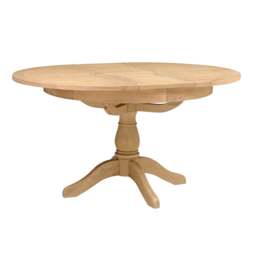 Inglesham Whitewash Oak 4-6 Seater Round Extending Dining Table - The Cotswold Company - thumbnail 4