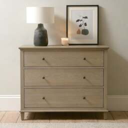 3 Drawer Chest of Drawers - Bibury Smoked Oak - The Cotswold Company