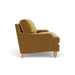2 Seater Sofa - Mustard - Matt Velvet - Morris - The Cotswold Company - thumbnail 3