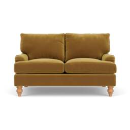2 Seater Sofa - Mustard - Matt Velvet - Morris - The Cotswold Company - thumbnail 2