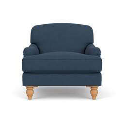 Armchair - Indigo - House Linen Mix - Ashbee - The Cotswold Company - thumbnail 2
