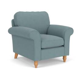 Armchair - Sky blue - House Linen Mix - Hurley - The Cotswold Company