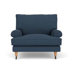 Armchair - Indigo - House linen mix - Stewart - The Cotswold Company - thumbnail 2