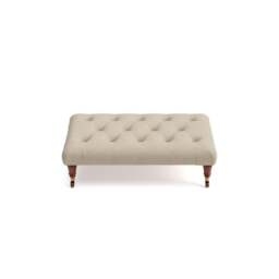 Foot Stool - Natural - House Linen Mix - Amelia Small - The Cotswold Company - thumbnail 5