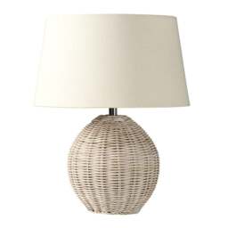 Rattan Medium Table Lamp - Home Accessories - The Cotswold Company - thumbnail 7