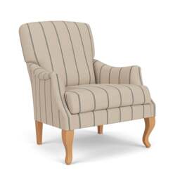 Armchair - Charcoal - Compton Stripe - Elsie - The Cotswold Company - thumbnail 1