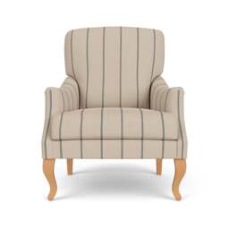 Armchair - Charcoal - Compton Stripe - Elsie - The Cotswold Company - thumbnail 2
