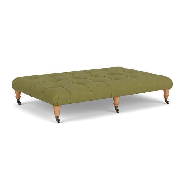 Foot Stool - Apple - House Linen Mix - Amelia Large - The Cotswold Company - image 1