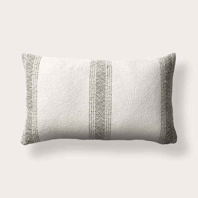 Digby Woven Green Stripe Cushion - Home Accessories - The Cotswold Company - image 1