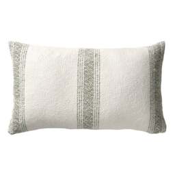 Digby Woven Green Stripe Cushion - Home Accessories - The Cotswold Company - thumbnail 4