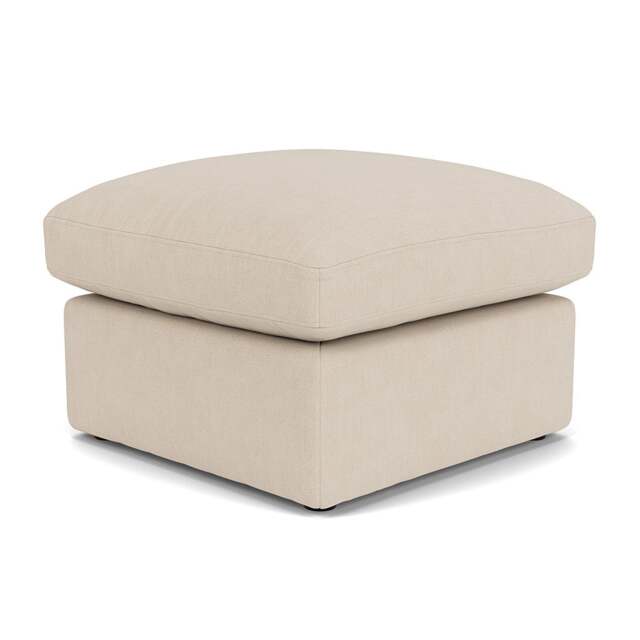 Foot Stool - Lily White - House Linen Mix - Clarke Small - The Cotswold Company - image 1