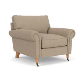 Armchair - Natural - House Linen Mix - Osbourne - The Cotswold Company - thumbnail 1