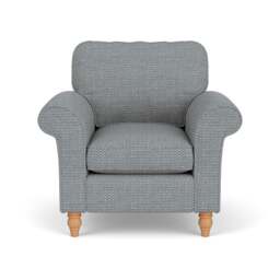 Armchair - Navy - Herringbone Weave - Hurley - The Cotswold Company - thumbnail 2
