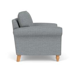 Armchair - Navy - Herringbone Weave - Hurley - The Cotswold Company - thumbnail 3