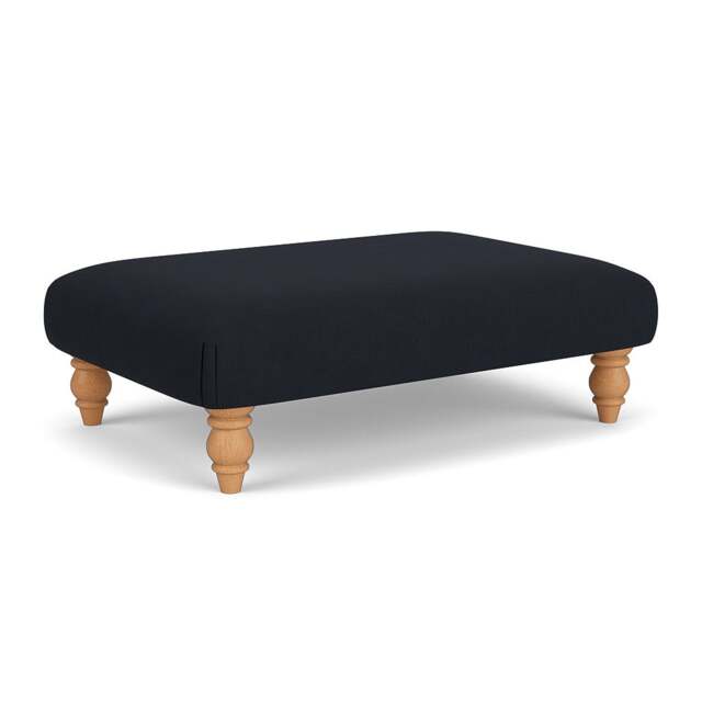 Foot Stool - Ink - House Linen Mix - Clara - The Cotswold Company - image 1