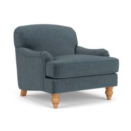Armchair - Teal - Eco Chenille - Ashbee - The Cotswold Company