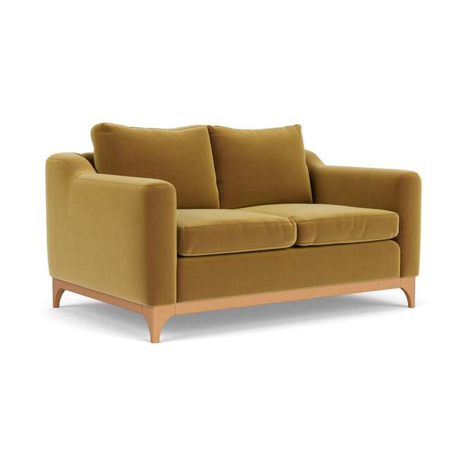 2 Seater Sofa - Mustard - Matt Velvet - Watson - The Cotswold Company - image 1