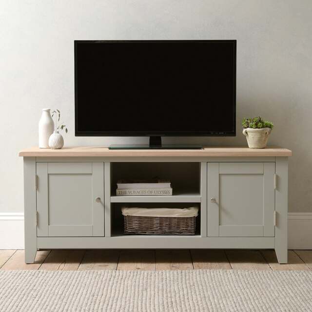 Large Tv Stand up to 60 - Chester Dove Grey - The Cotswold Company - image 1