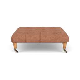 Foot Stool - Brick - Herringbone Weave - Amelia - The Cotswold Company - thumbnail 3