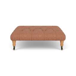 Foot Stool - Brick - Herringbone Weave - Amelia - The Cotswold Company - thumbnail 2