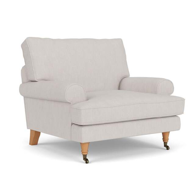 Armchair - Soft White - Luxury Italian Linen - Stewart - The Cotswold Company - image 1