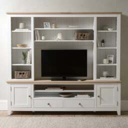 TV and Media Storage Unit - Chester Pure White - The Cotswold Company - thumbnail 1